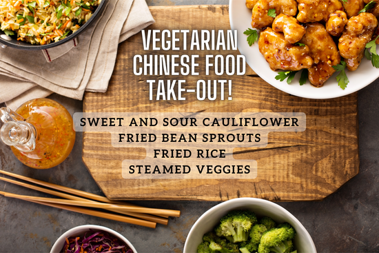 Vegetarian Chinese Food Plate