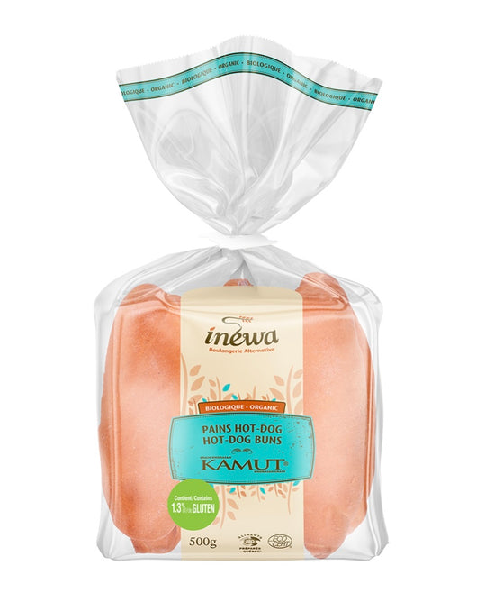 Inewa Organic Kamut Hotdog Buns (Low Gluten)