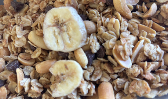 Gluten Free Peanut Butter Banana Granola