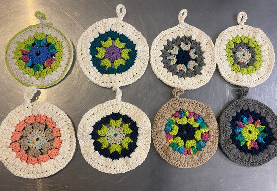 Crocheted Dish Cloths-Round