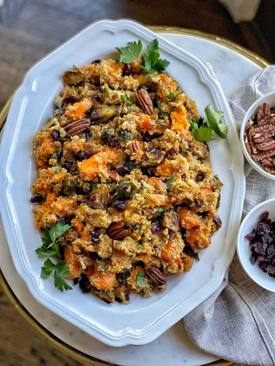 Squash Brussel Sprout Fall Quinoa Salad
