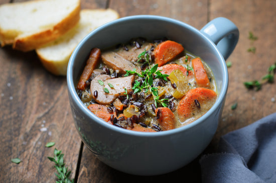 Wild Rice Kale Mushroom Soup