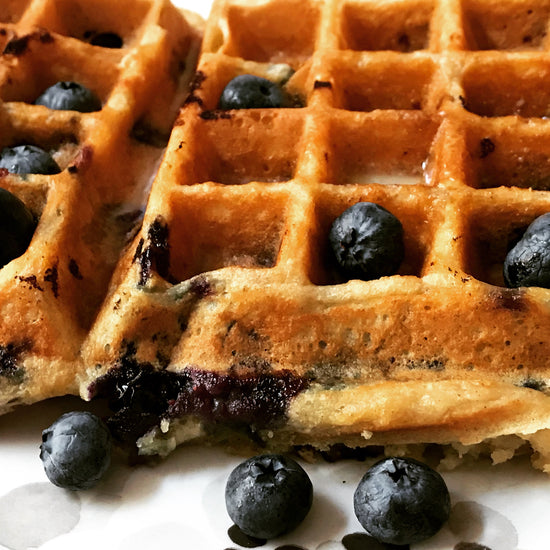Gluten free blueberry waffles