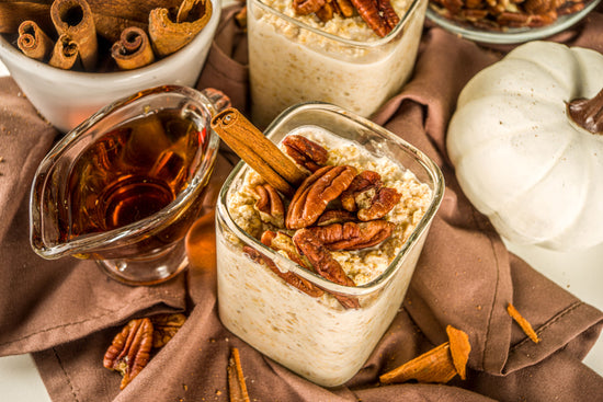 Pumpkin spice cheesecake overnight oats