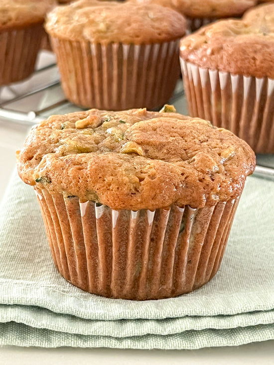 Gluten free apple zucchini muffins