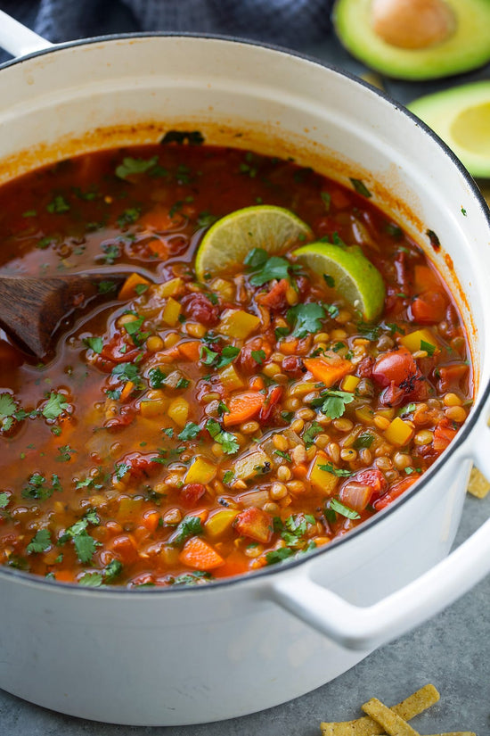 Mexican lentil soup