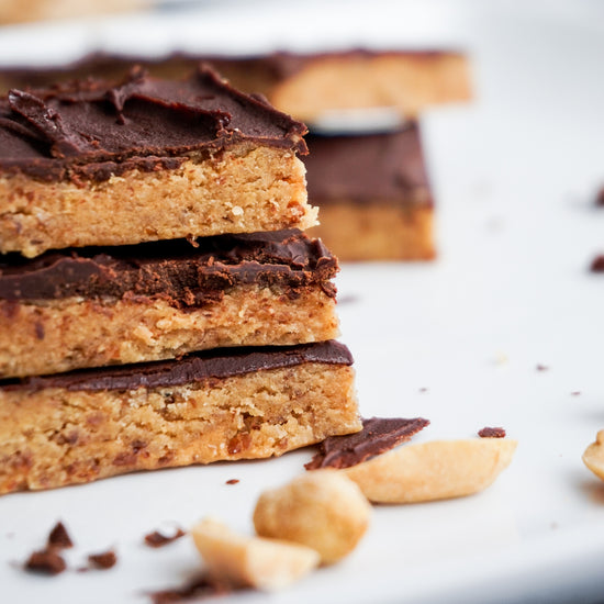 Chocolate Peanut Butter Oat Bars (V)